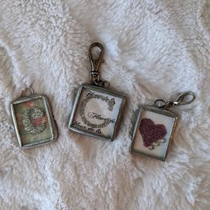 Initial charms, for necklace or bracelet
